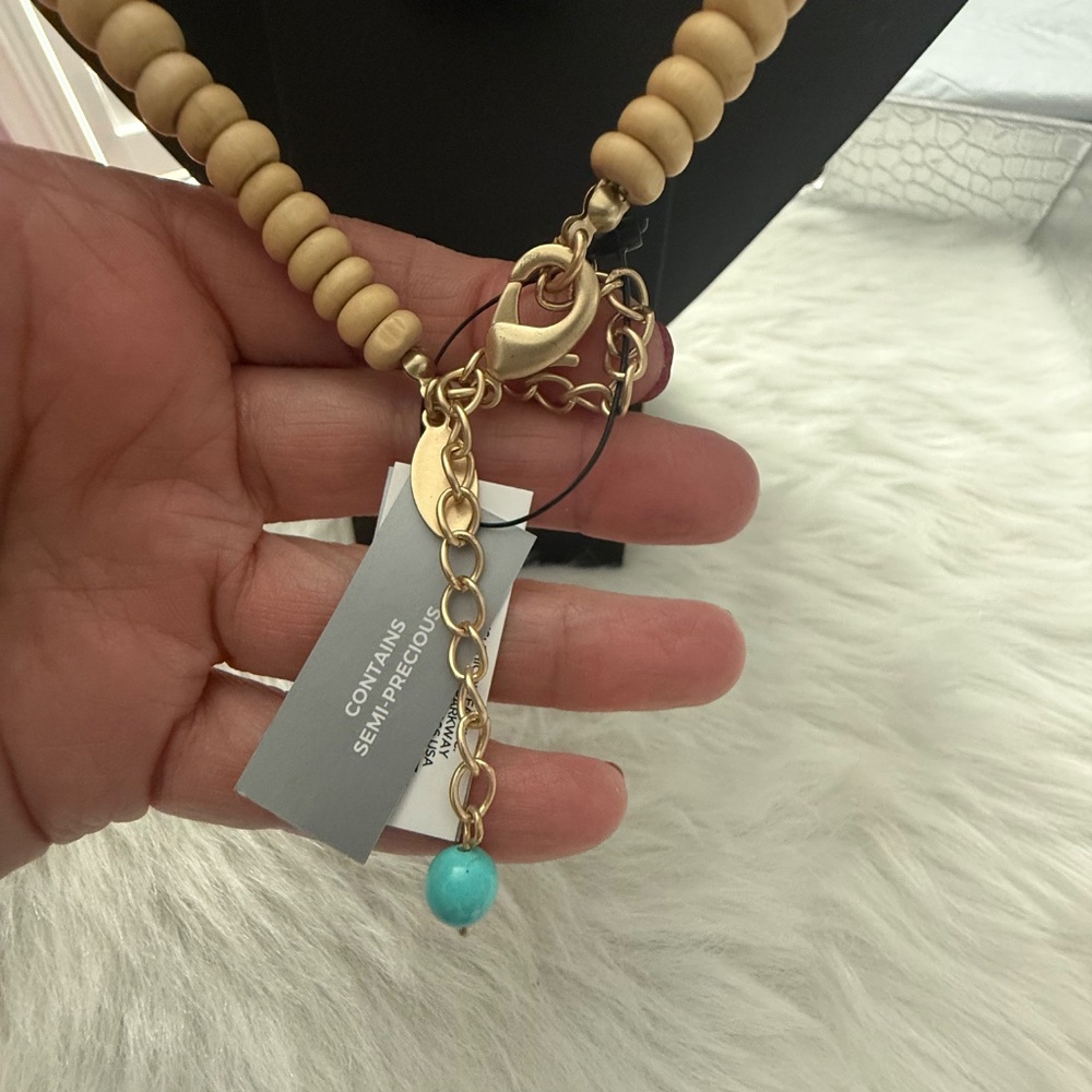 Chico's Cool Multi Links Turquoise Rock Necklace - Picture 4 of 4